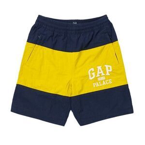 Kids' Yellow & Navy Colorblock Shorts